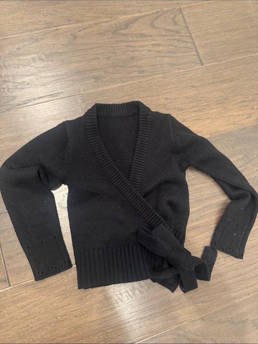 Black Kids Wrap-Front Dance Sweater
